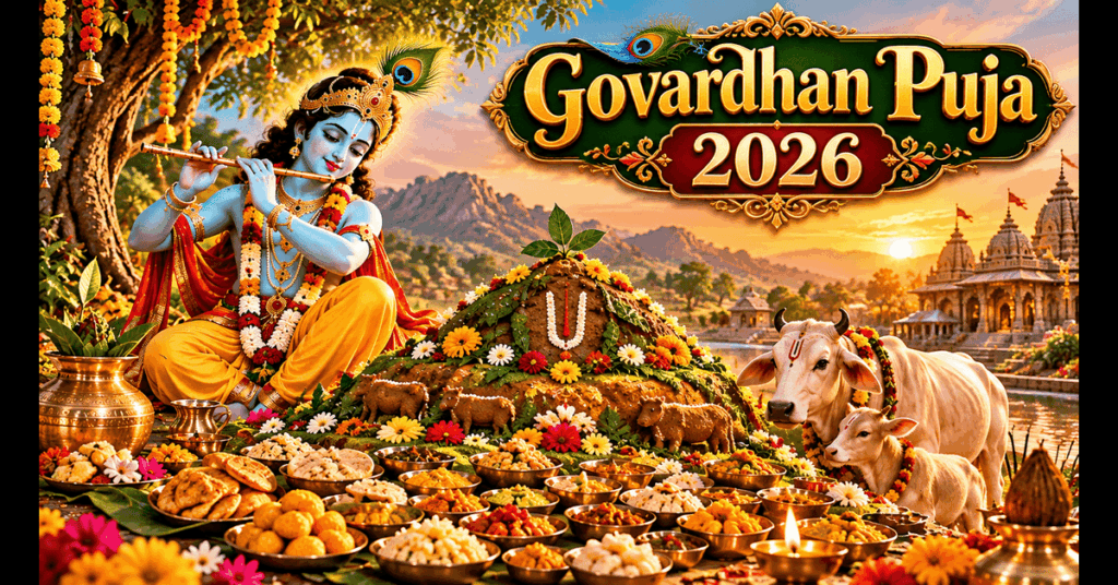 Govardhan Puja 2026 : Date, Shubh Muhurat, Puja Vidhi & Significance